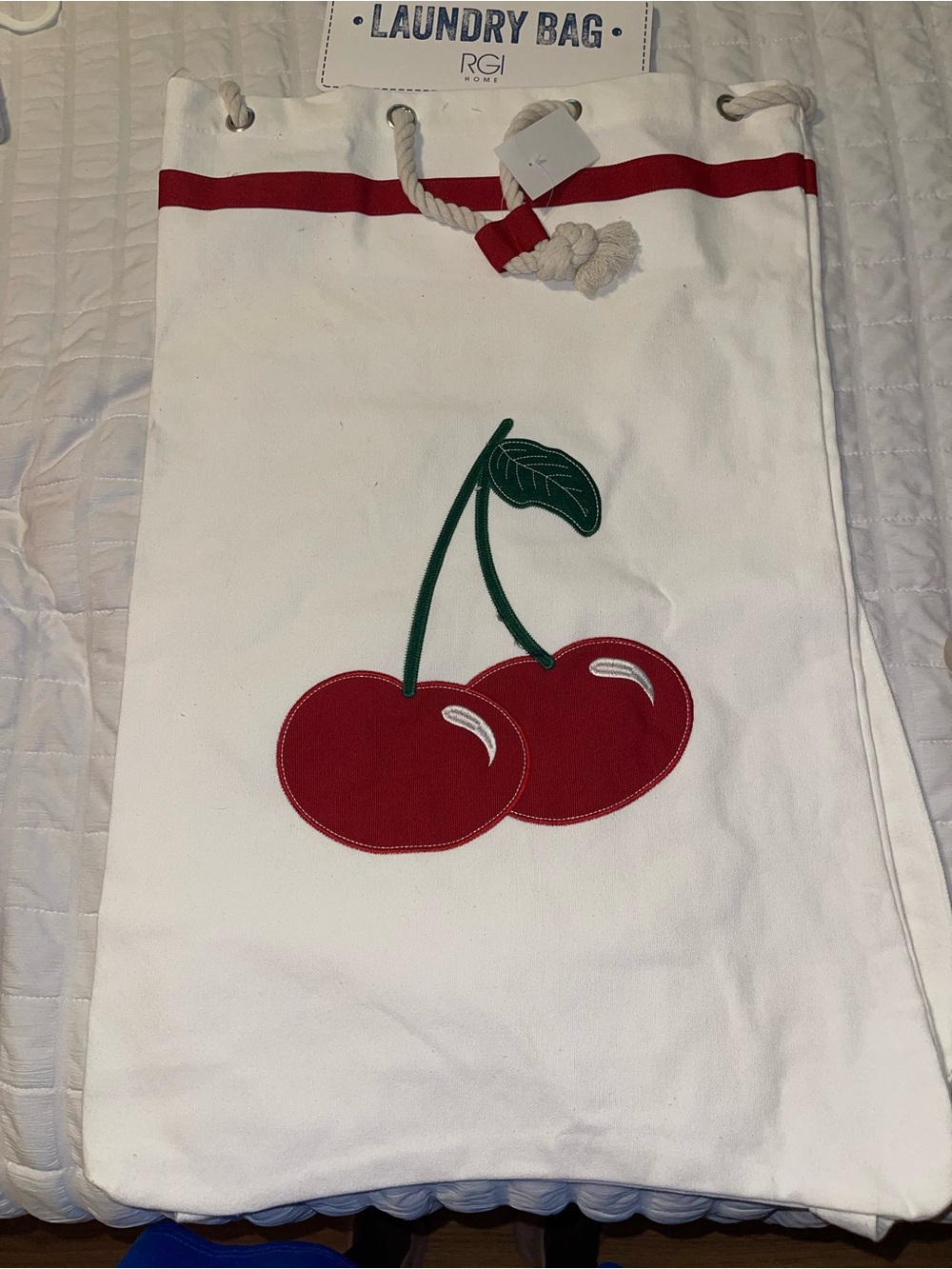 RGI Home Laundry Bag with Red Cherry Design